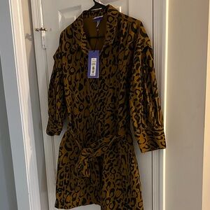 Future collective Leopard-Print Shirt Dress